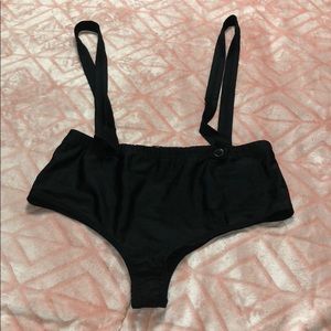 Black high waisted suspender rave bottoms size XL